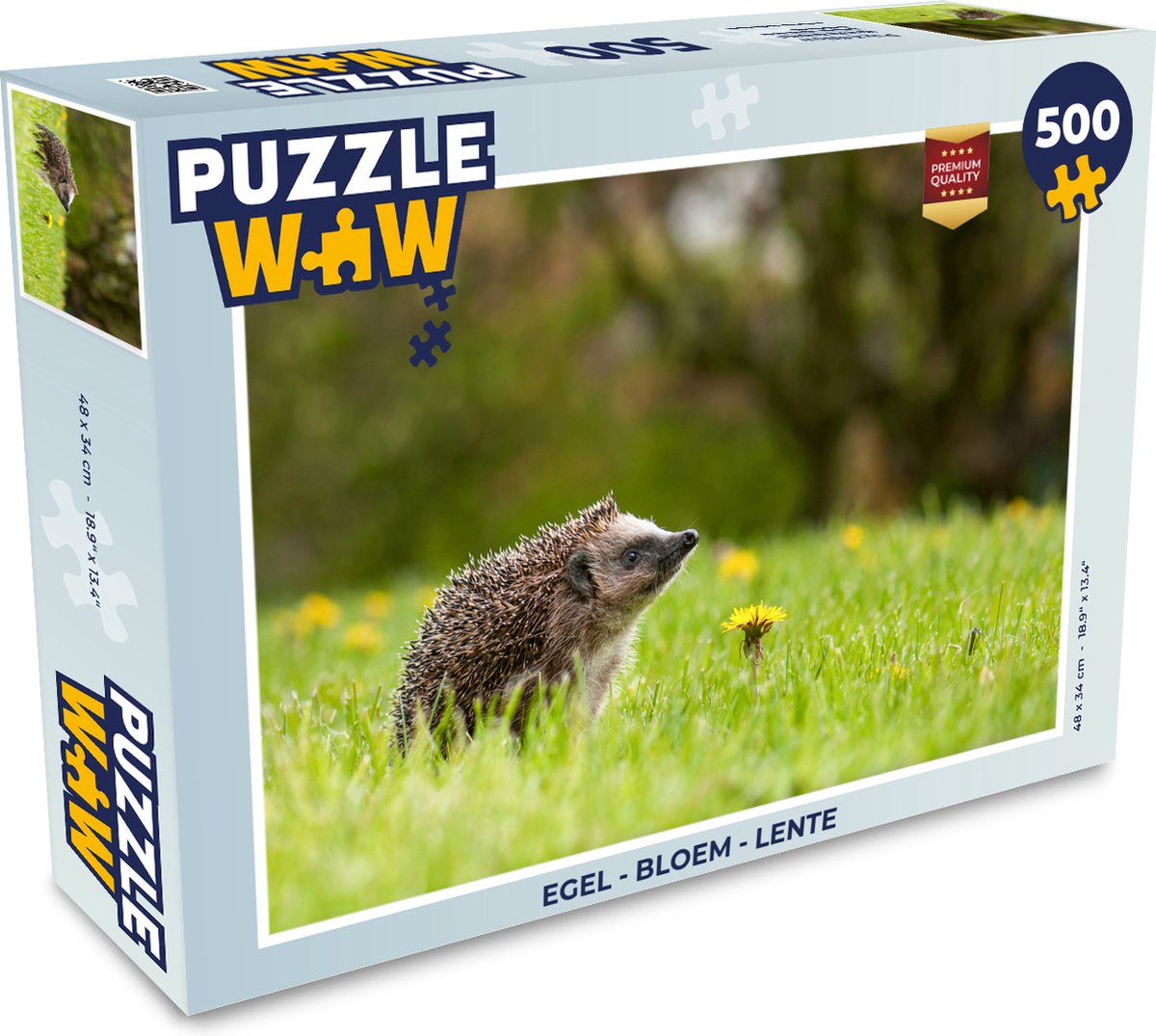 Puzzel Egel - Bloem - Lente - Legpuzzel - Puzzel 500 stukjes