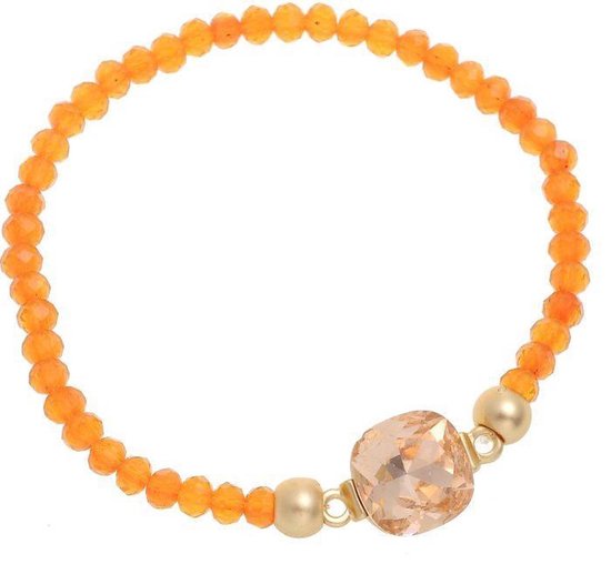 Bracelet élastique Behave , perles de verre, 14-16 cm