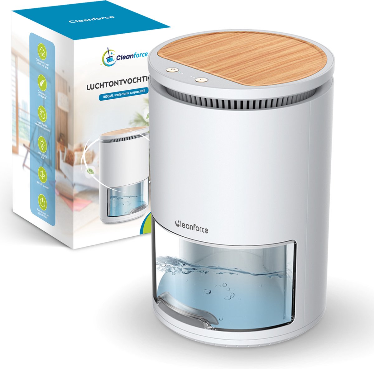 Déshumidificateurs pour la maison – 1000 ml Purificateur d'air  déshumidificateur pour chambre à coucher, salle de bain, petit électrique  portable pour