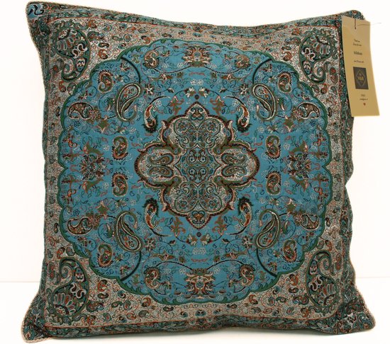 M&R design sierkussen hoes woonkamer 50x50 enkelzijdig Perzisch zijde Isfahan