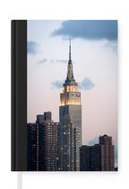 Notitieboek - Schrijfboek - Empire State Building Manhattan NY - Notitieboekje klein - A5 formaat - Schrijfblok