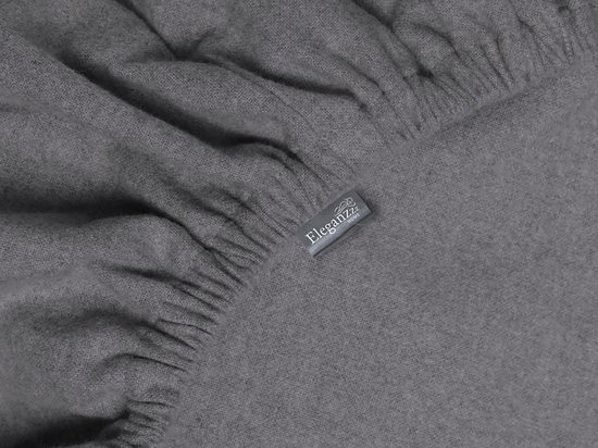 Eleganzzz Hoeslaken 180gr/ m2 Flanelle de haute qualité 35cm Hauteur d'angle - Anthracite - Hoeslaken 80x200cm - Draps housses -housses - Simple