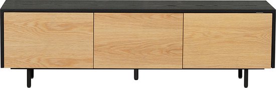 Bronx71® Tv-meubel Thomas zwart/blank eiken 150 cm