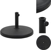 vidaXL Base de parasol - Polyrésine - Convient pour 38/48 mm - Zwart - 54,5 x 36 cm - Base de parasol