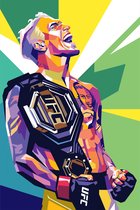 Charles Oliveira Poster | Do Bronx | UFC | MMA Poster | Brazil | 51x71cm | Wanddecoratie | Muurposter | Pop Kunst | Sport Poster | Geschikt om in te lijsten