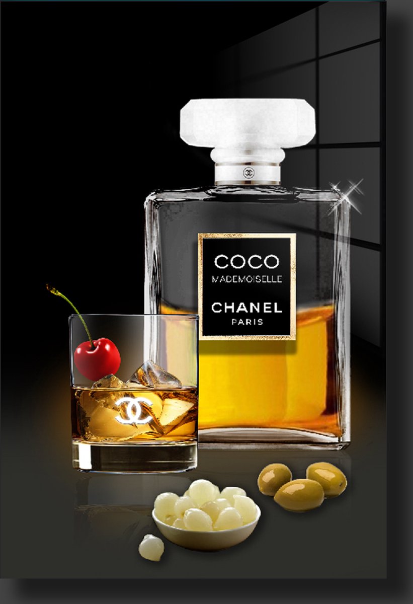 Coco chanel new style schilderij op plexiglas 80x120cm