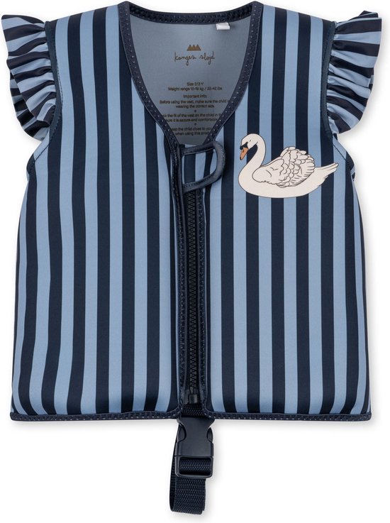 Konges Sløjd Neopreen Float Vest/Zwemvest/Drijfvest - Swan Stripe
