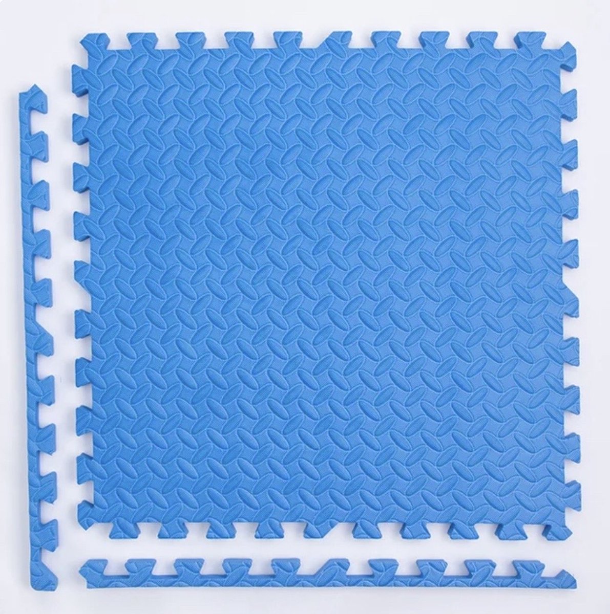 Covie Puzzel mat 30x30cm 16 stuks Tegels voor kinderen Speelmat Speelkleed Kinderplezier Leerzaam Licht Blauw