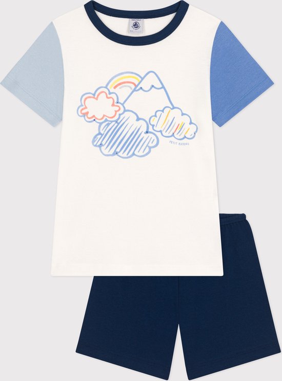 Petit Bateau - Pyjama court uni en coton pour enfant Garçons - Multicolore - Taille 116