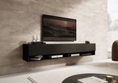 Meubella - TV-Meubel Asino - Zwart Visgraat - 180 cm