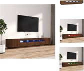 vidaXL TV-meubel - LED-verlichting - Bruineiken - 100/80 x 35 x 40 cm (B x D x H) - Kast