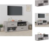 vidaXL Klassieke tv-kast - 100 x 35 x 40 cm - Grijs Sonoma Eiken - Kast