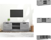 vidaXL TV-meubel Betongrijs 102x35x36.5cm - ruim opbergmeubel - Kast