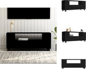 vidaXL tv-meubel klassieke stijl - 120 x 35 x 48 cm - zwart - bewerkt hout - Kast