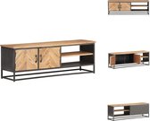 vidaXL TV-meubel - Acaciahout - Industrieel design - 120x30x40 cm - Kast
