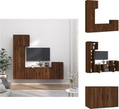vidaXL TV-meubelset - Classic Oak - 57 x 34.5 x 40 cm / 100 x 34.5 x 40 cm / 40 x 34.5 x 60 cm - Kast