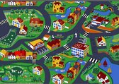 tapis de jeu village fun - tapis de jeu Villagefun - tapis de jeu - tapis pour enfants - 140 x 200 cm - antidérapant - lavable