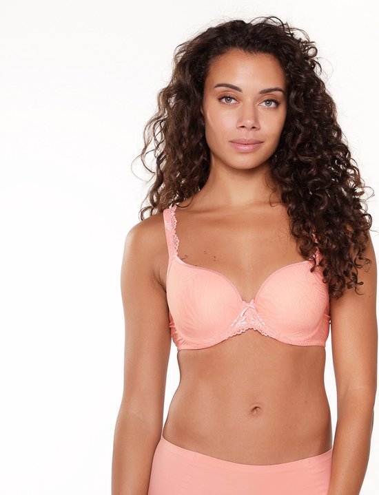 LingaDore - Daily Uni-Fit BH Coral Jacquard - maat 85B - Roze/Oranje