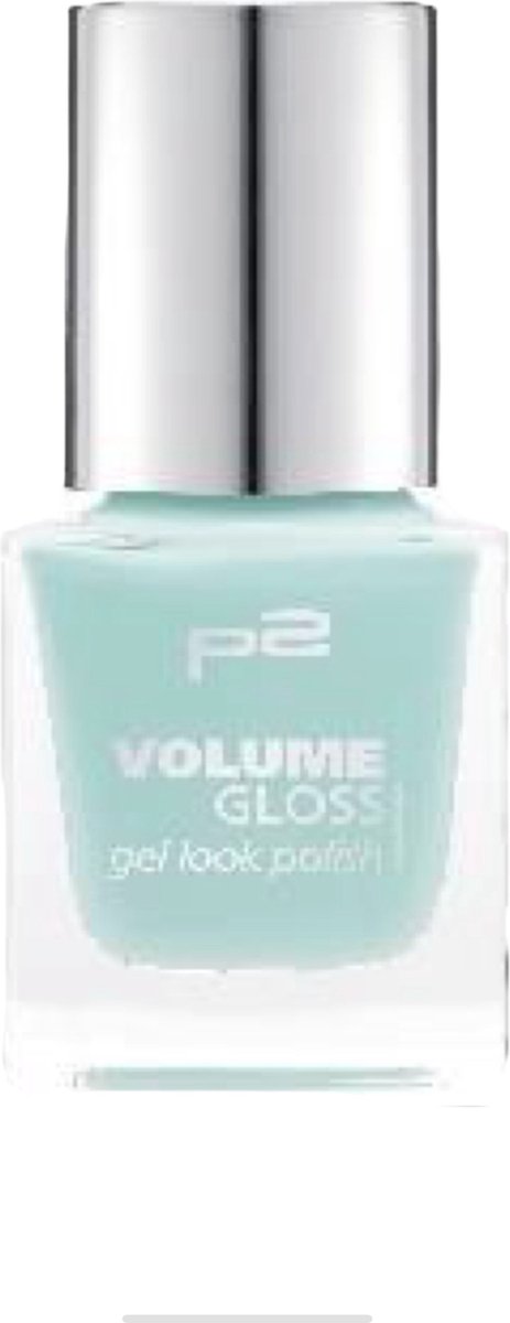 P2 EU Cosmetics Gel Look 410 Flirty Floris mint blauw Nagellak 12ml