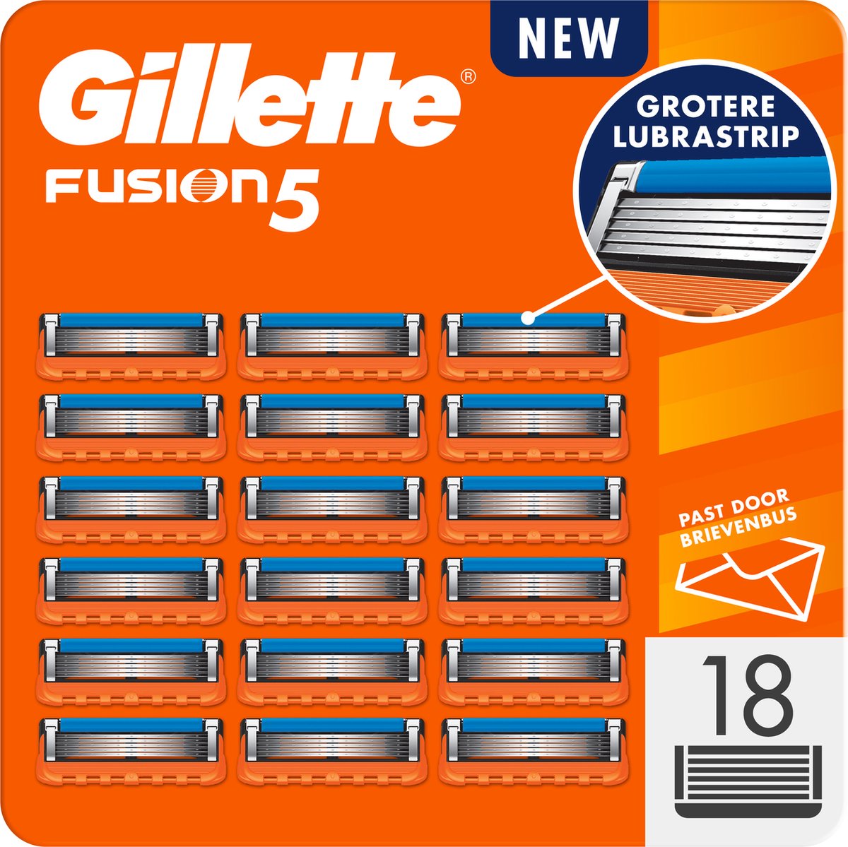 Gillette Fusion5 Scheermesjes Voor Mannen - 18 Stuks - Gillette