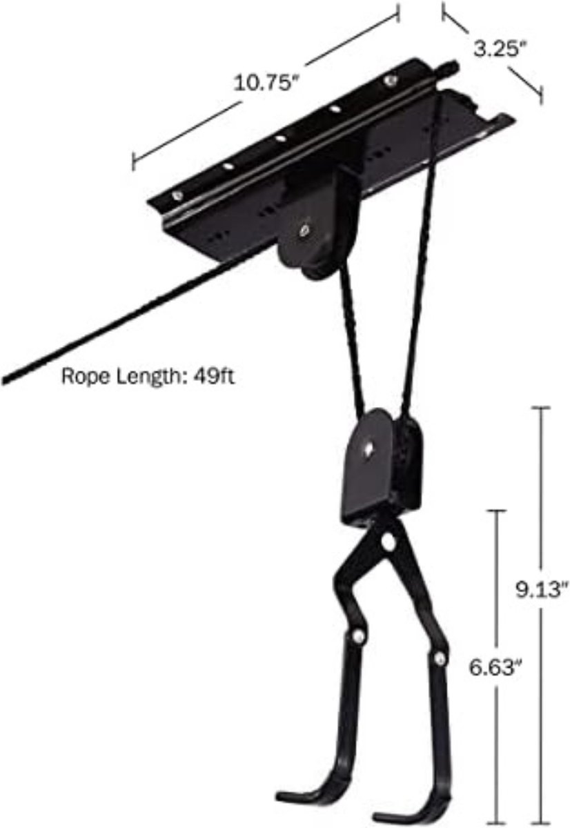 Fiets plafondlift met haken kopen € 9,95 . Webshop Fiets Ophangen.nl