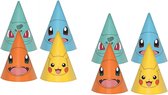 Amscan - Pokémon - Chapeaux de Fête - Chapeaux de fête - Fête d'enfants - Carton - 16 Pièces.