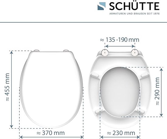 Abattant de Toilettes Fonction à dégagement Quick- Toilettes Mécanisme de fermeture Softclose - Toilettes de WC Duroplast/