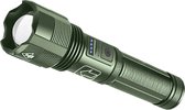 Felle LED Zaklamp - Legergroen - 5 standen flashlight - USB-C Oplaadbaar - Inclusief oplaadbare batterij - AAA batterij backup - Voor volwassenen & kinderen - vakantie tip voor reizen & kamperen
