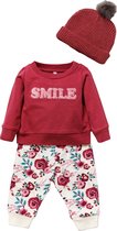 Lily & Jack - 3-delige outfit voor babymeisjes - SMILE - Maat 0-3 mnd - 62