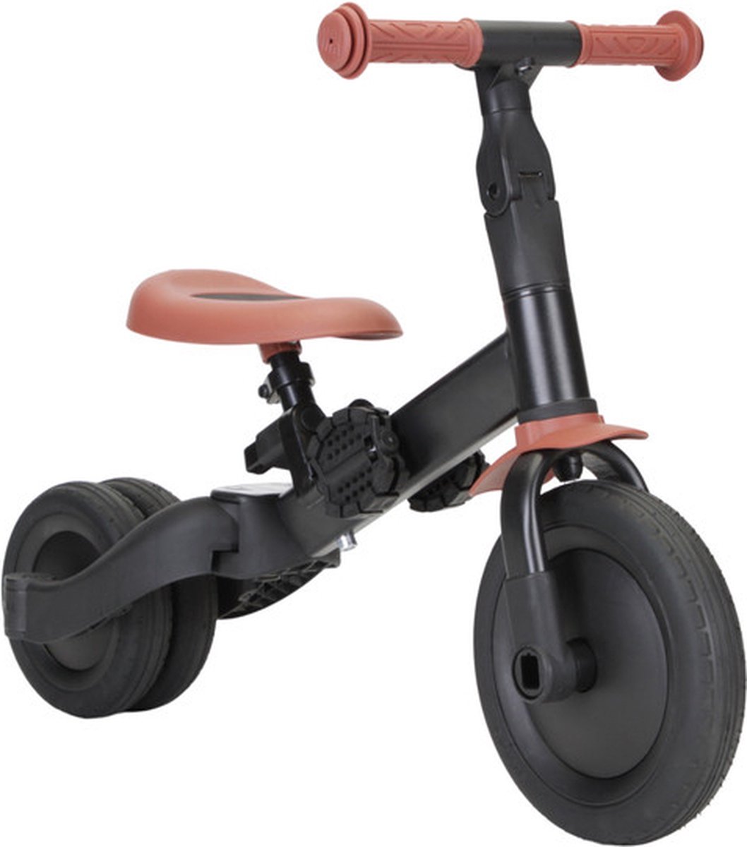 Topmark Kaya - 4 in1 Driewieler - Loopfiets - Balance Bike - Zwart-Bruin — afbeelding 13
