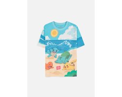Pokémon Beach Day T-shirt meerkleurig S Katoen - Fan merch, Gaming, Pikachu