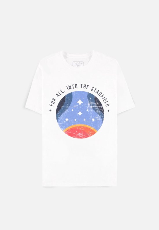 Starfield - For All Into The Starfield Heren T-shirt - M - Wit