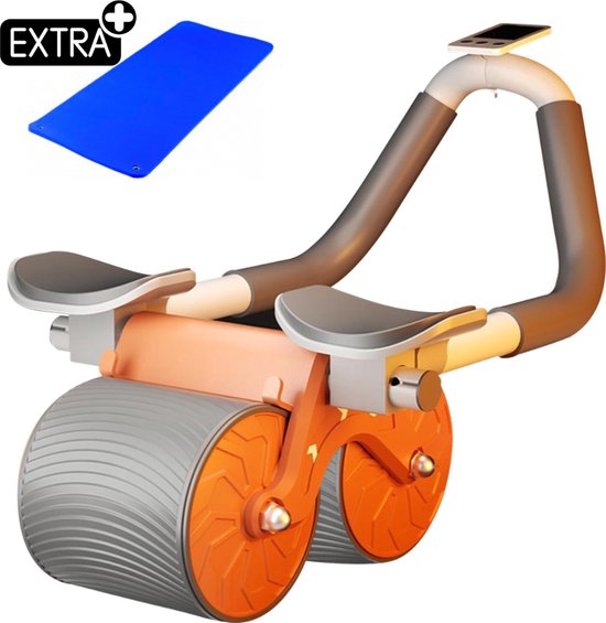 Foto: Ab roller buikspiertrainer rebound wheel oranje fitness full body training kerstcadeau