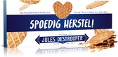 Jules Destrooper Natuurboterwafels koekjes in geschenkdoos - "Spoedig herstel!" - 100g