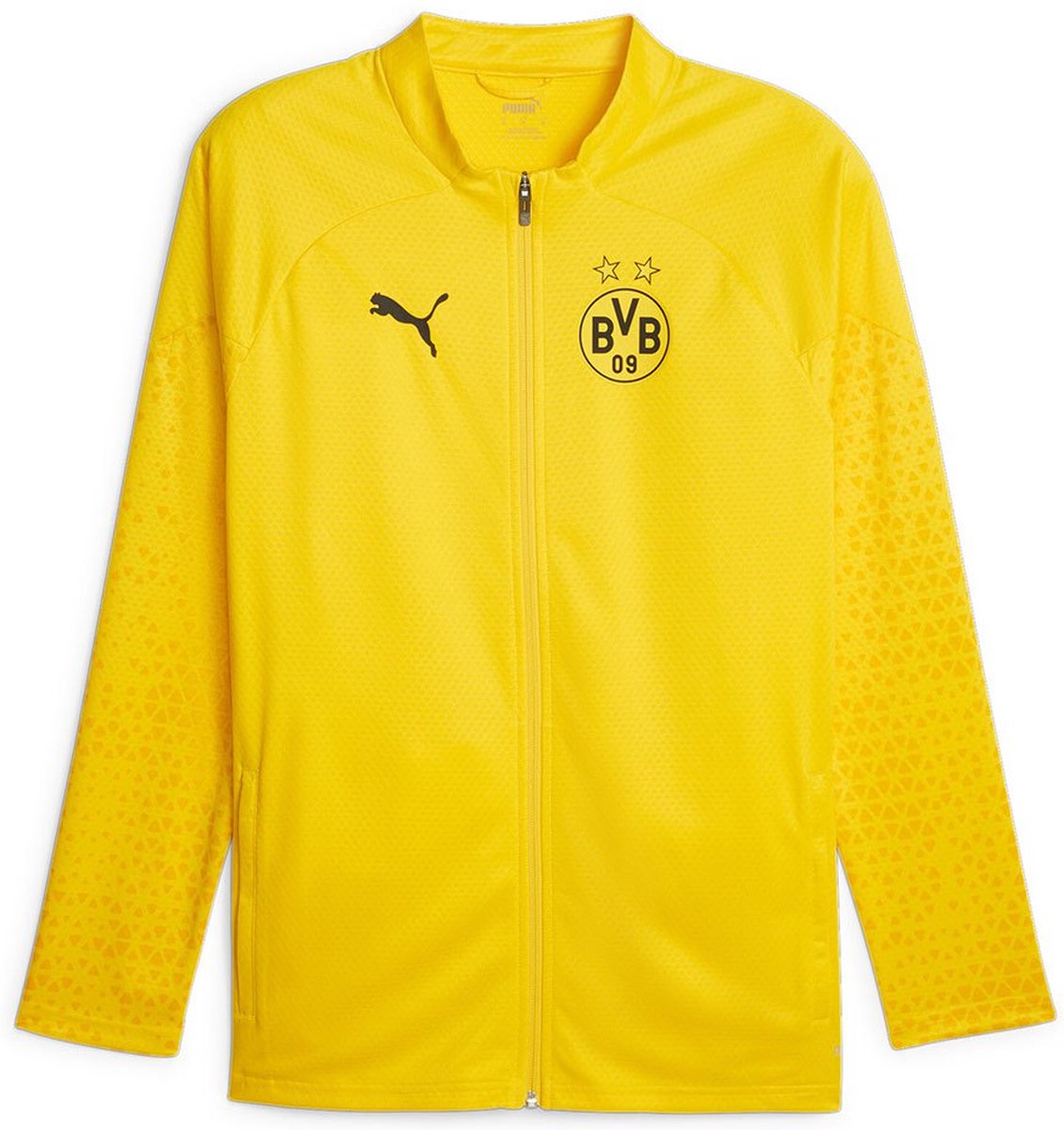 Puma Bvb Borussia Dortmund 23/24 Sweatshirt Met Rits Geel S Man,Vrouw