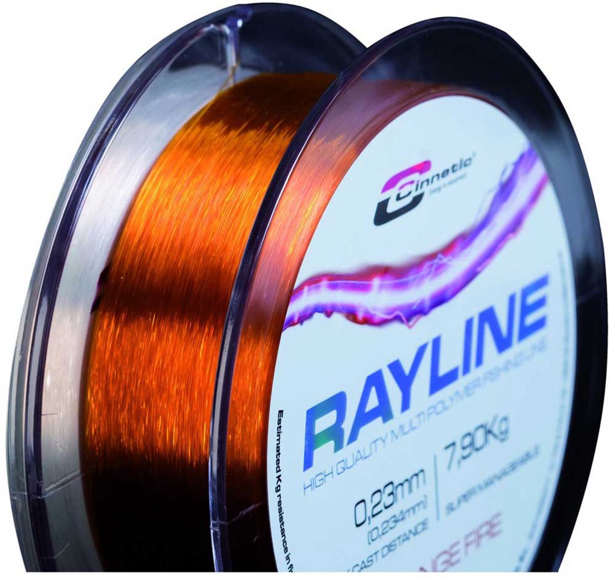Cinnetic Rayline Gevlochten Vislijn 2000 M Oranje 0.200 mm