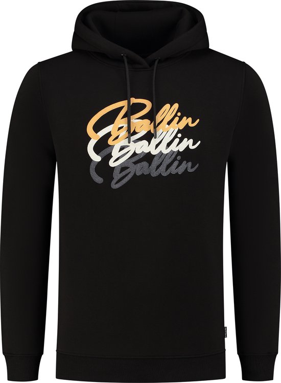 Ballin Amsterdam - Heren Regular fit Sweaters Hoodie LS - Black - Maat L