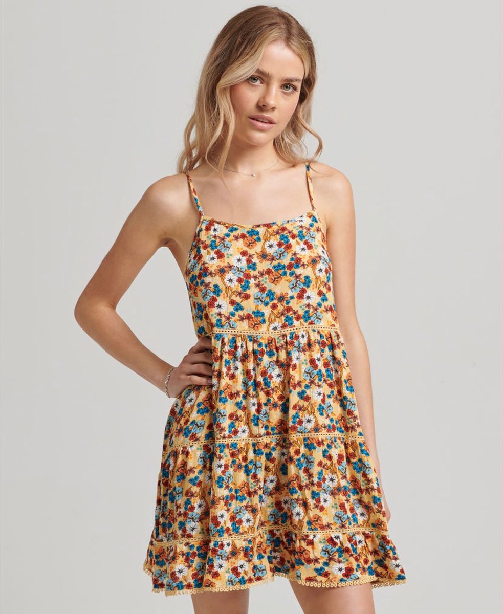 Superdry Vintage Mini Beach Cami Jurk XL Vrouw Geel