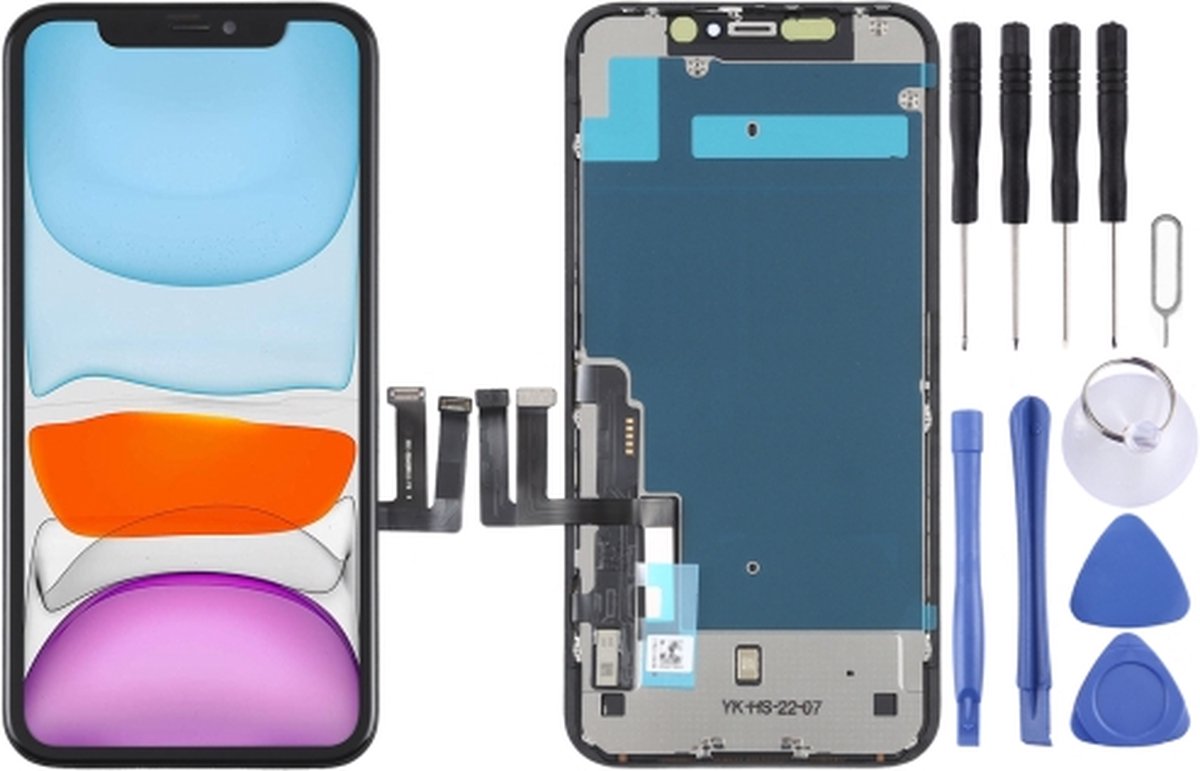 YK LCD-scherm voor iPhone 11 met volledige montage van de digitizer