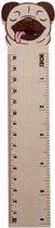 Liniaal 15cm - Mopshond Toegeknepen - Hout - Centimeter/Inches