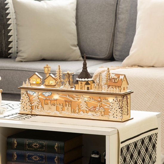 Kerstdorp - - Sneeuwachtig landschap - Verlicht - Wit