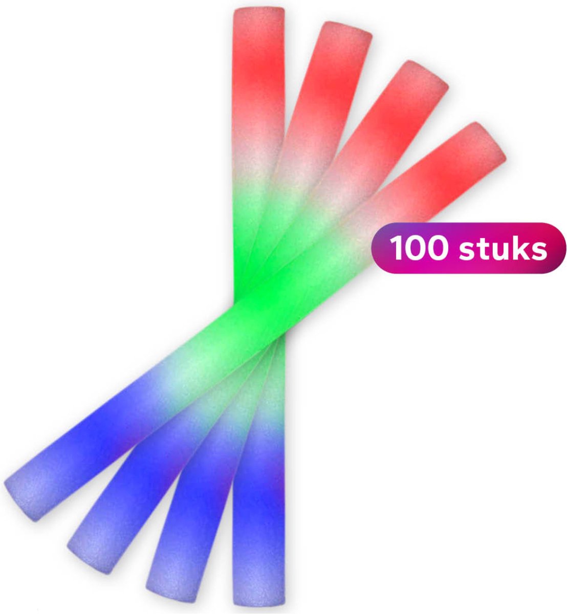 LED Foam Sticks Multicolor 100 Stuks Festival bol