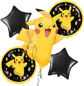 Pokemon – Ballon Boeket – 5-Delig – Helium ballon – Folieballon - Versiering - Kinderfeest.