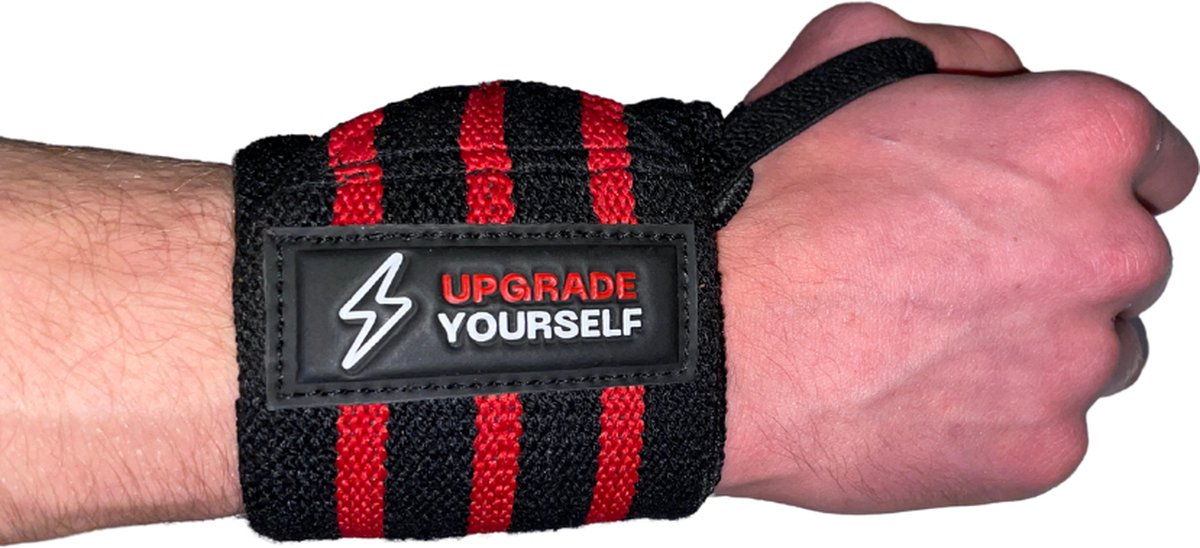 Upgrade Yourself Wrist Wraps - 2 stuks - Gym Straps - Polsbrace - Polsbandje Krachttraining - Zwart