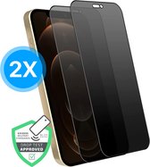 Protecteur d'écran de confidentialité iPhone 12 Mini - 2 pièces - Garantie d'adhérence - Entièrement couvert - Sans poussière - Verre de protection - Qualité militaire - Écran - Protecteur d'écran iPhone 12 Mini - Zwart