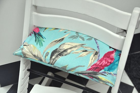 Aqua tropical zitkussen voor stokke tripptrapp kinderstoel| stoelkussen| tripptrapp kussen van Merkloos — afbeelding 2