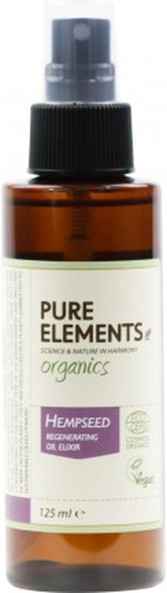 Pure Elements Hempseed Regenerating Oil Elixir 125ml | Natuurlijk haarmasker voor beschadigd en gekleurd haar