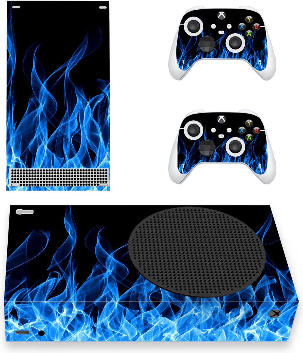 Xbox Series S - Console Skin - The Devils Fire - Console Sticker - 1 console en 2 controller stickers