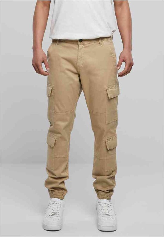 Urban Classics - Double Cargo Twill Jogging Pants Cargobroek - Taille, 33 inch - Beige