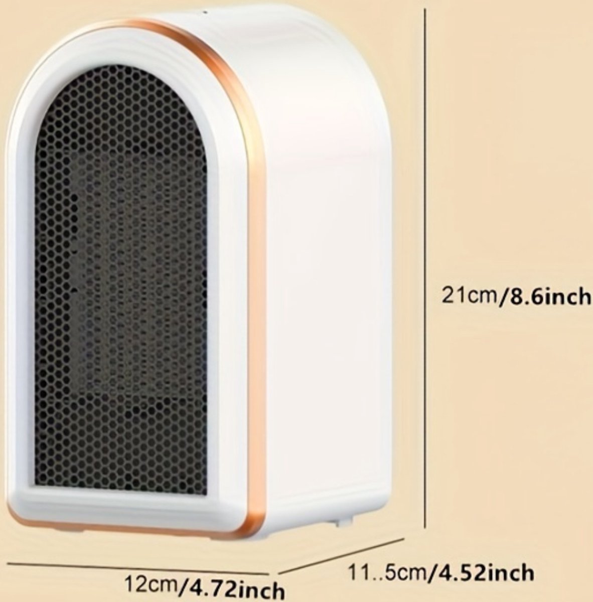 Livano Elektrische Kachel - Haard - Heater - Mini Kachel - Luchtkachel - Zwart – foto 2